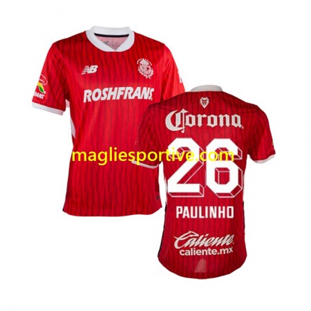 Completo Calcio Deportivo Toluca Paulinho 26 Divisa Prima 2024-2025